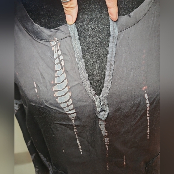 Zadig & Volaire Womens Black And Gray Ruth  Long Sleeve Tunic Top  M - Picture 9 of 13